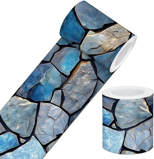 IVN Wallpaper Border Peeling and pasting Wall Stone Texture Decoration Wall by IVN