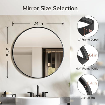 USHOWER 2- Pack Bathroom Mirrors - Image 2