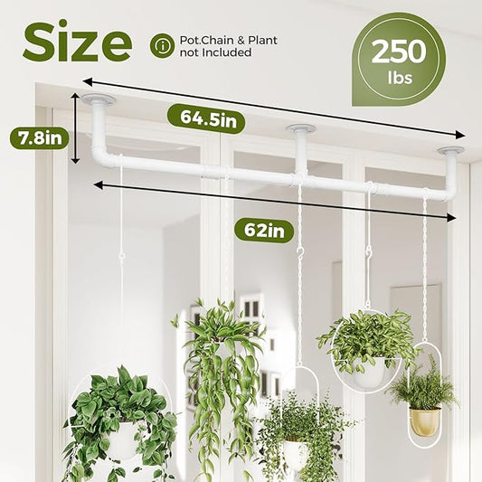 Bamworld Window Plant Hanger Indoor 63in 2PCS Hanging Planters - Image 2