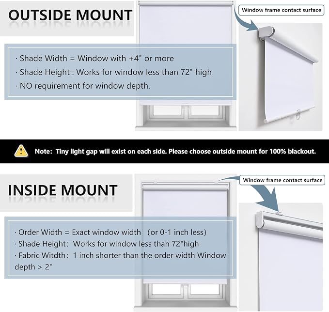 Cordless Roller Shades Blackout Blinds - Image 5