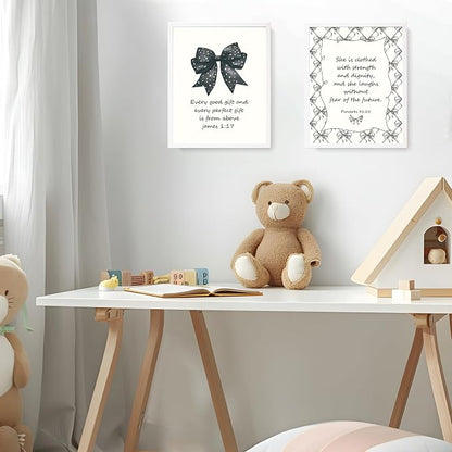 LARTSFRO Coquette Black Bow Jesus Wall Art Decor Posters, Inspirational Bible - Image 7