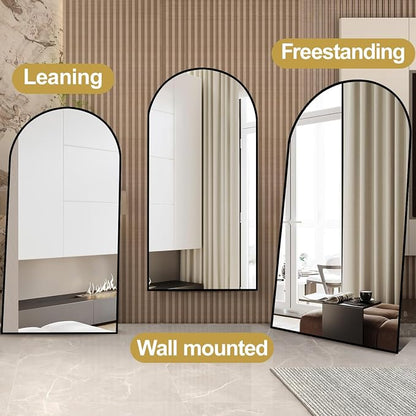 Dewfig Arched Full Length Mirror, Full Body Mirrors - Image 4