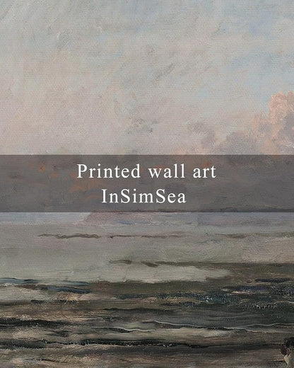 InSimSea Framed Canvas Wall Art, Vintage Coastal Landscape Painting, Rustic - Image 7