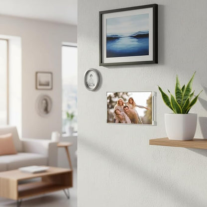 EHWINE 20 Pack 6x4 Wall Mount Acrylic Sign Holder, Horizontal Wall Signs Photo - Image 2
