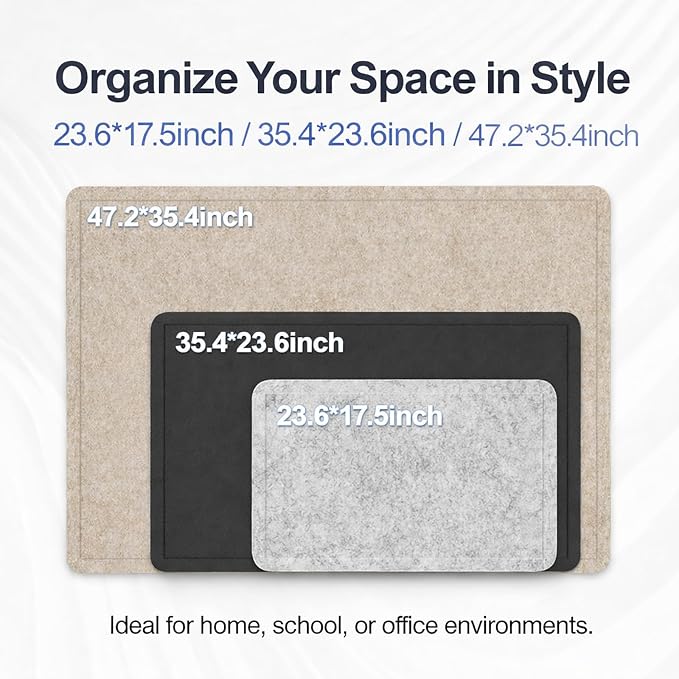 Large Felt Bulletin Board for Wall, Soft Felt Cork Board for Office, Home - Image 7