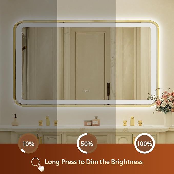 32x55 Inch LED Bathroom Mirror - Image 3