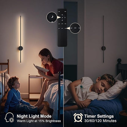 Battery Operated Modern Wall Sconces Set of Two, Rechargeable Wireless Wall - Image 5