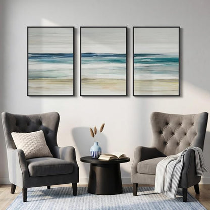 Framed Abstract Coastal Wall Art - Image 8