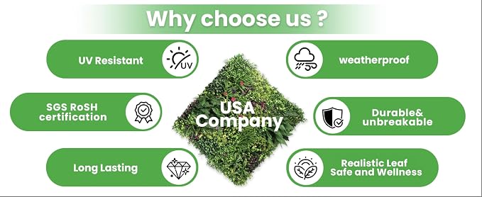 Artificial Boxwood Panel 20"x20" 6 Pieces, Faux Ivy Privacy Fence Screen - Image 7