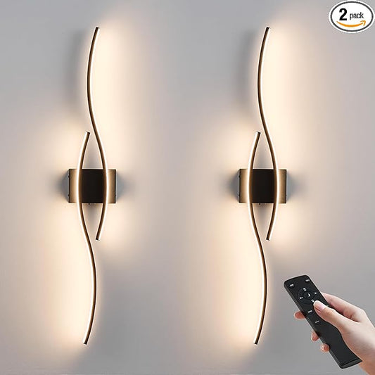 KARTOOSH Battery Operated Wall Sconces Set of Two by KARTOOSH