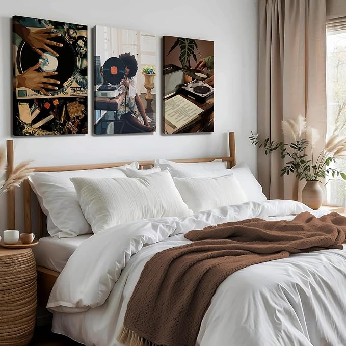 YFvrPt Black Girl Wall Art Decor Modern Black Woman Painting Prints - Image 6