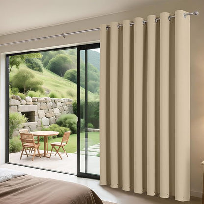 Joydeco Blackout Patio Sliding Door Curtains 96 Inches Long, Grommet Privacy - Image 3