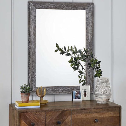 AAZZKANG Wall Mirror with Rectangle Wood Frame Large 26"x18" Rustic Decorative - Image 3