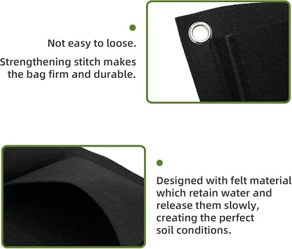 Hanging Planting Grow Bags, 9 Pockets Hanging Vertical Wall Planter Wall - Image 5