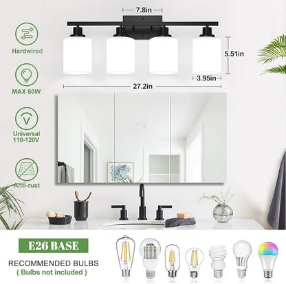 MOKATNG 4-Light Bathroom Light Fixtures, Vanity Light - Image 7