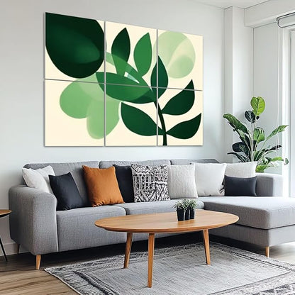 6 Pack Art Acoustic Panels Sound Absorbing Boho Botanical Leaf Orange Green - Image 6