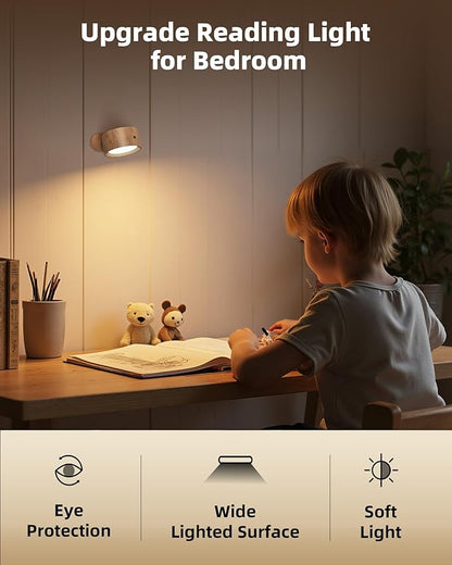 LED Wall Mounted Lights, Rechargeable Wall Sconces Lamp, 3 Color Temps & Remote - Image 4