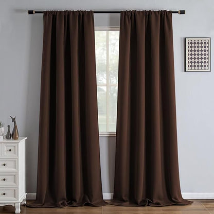 IGEMAEVE Blackout Curtains 108 Inch Length 2 Panels Set, Rod Pocket Energy by IGEMAEVE