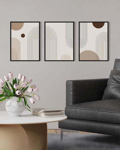 PHOPAGO Boho Wall Art Minimalist Bohemain Framed Wall Printing 11x14in Abstract - Image 5