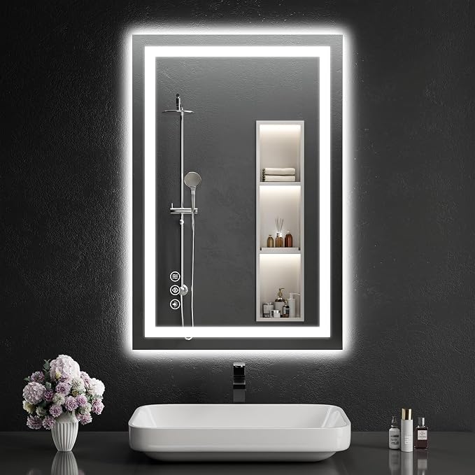 24"x36" LED Bathroom Mirror by WISSMILESHOME