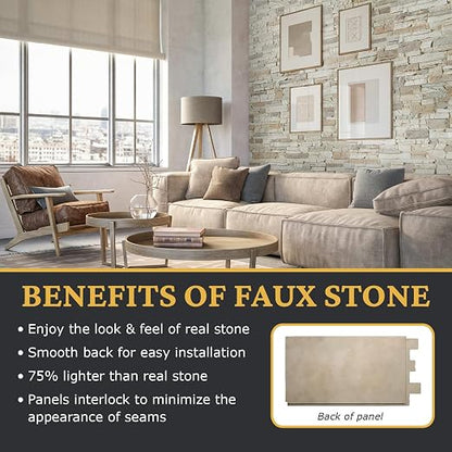 AZ Faux High-Density Polyurethane Faux Stone Wall Covering Panels - Image 3