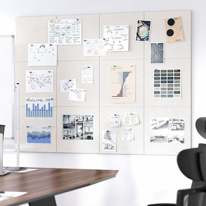 Neatsure Large Cork Board for Wall, 12 Panels Felt Tiles Tack Push Pin Board - Image 5
