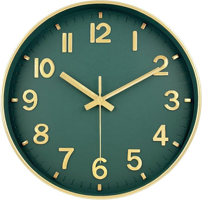 Wall Clocks Battery Operated, 12 Inch Non Ticking Digital Wall Clock, Silent by MABPEDO