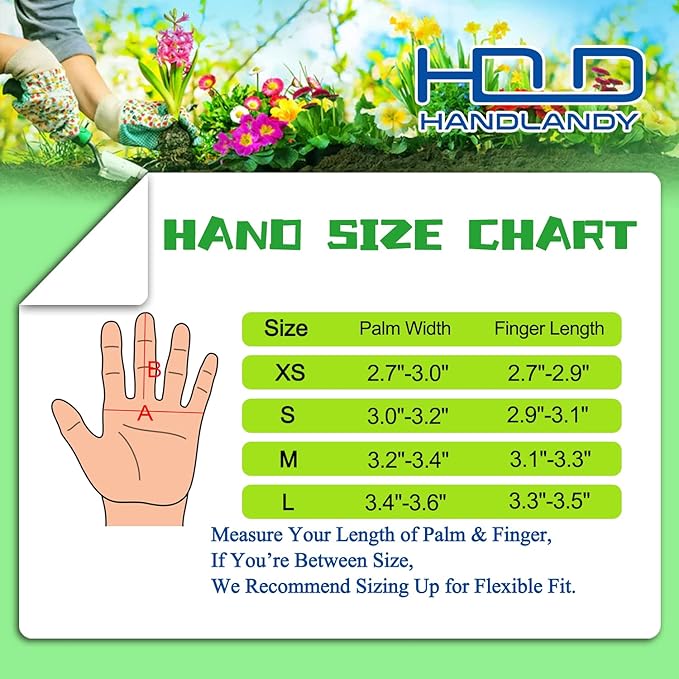 HANDLANDY Long Gardening Gloves for Men & Women, Thorn Proof Rose Pruning Gloves Leather Gauntlets Garden Glove Yard Work Glove (Large, Green)