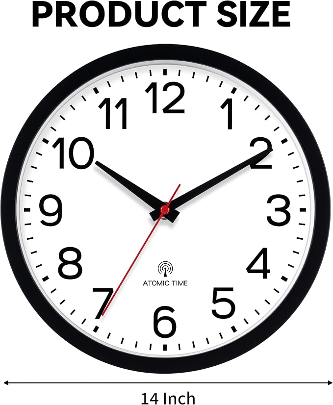 AKCISOT Atomic Black Wall Clock Analog Clocks - Image 3