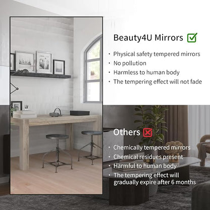 Beauty4U Full Length Mirror 76" x 34", Large Floor Mirror - Image 3