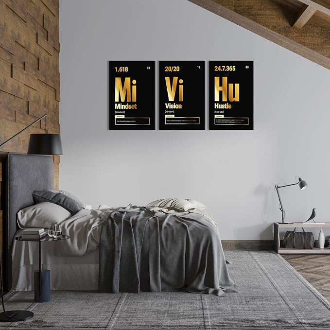 KAWAHONE Motivational Wall Art Canvas, Inspirational Quotes Grind Hustle Canvas - Image 6