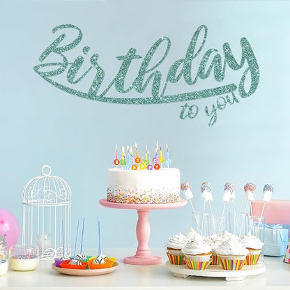 CRE8TIVE Light Teal Glitter Wallpaper Border Sparkle Glitter Wallpaper Stick - Image 5