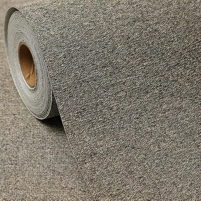 SHUFA Blended Brown Cotton-Like Textured Grasscloth Wallpaper Matte Thick Real by Unknown