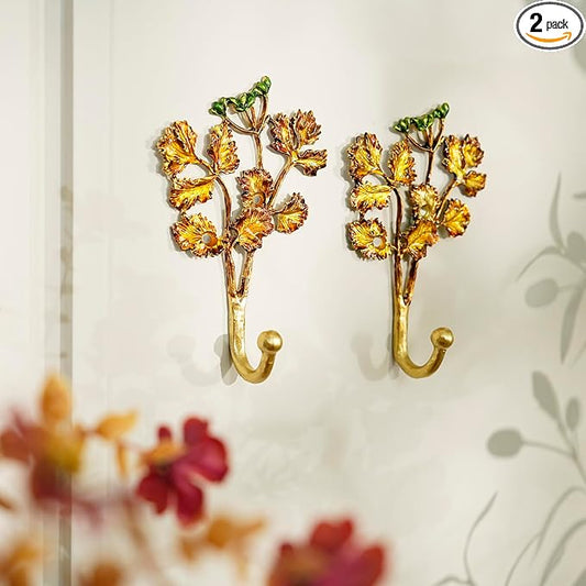 Vintage Wall Hooks Decorative Rack Hangers, 2 Pack Metal Wall Mounted Hook by bordorsse