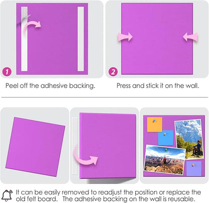 MaxGear Large Cork Board for Wall 36" x 24", Rose Pink Bulletin Board, 6 Pack - Image 5