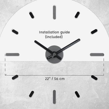 Presentime & Co Large Frameless DIY Wall Clock - Image 7