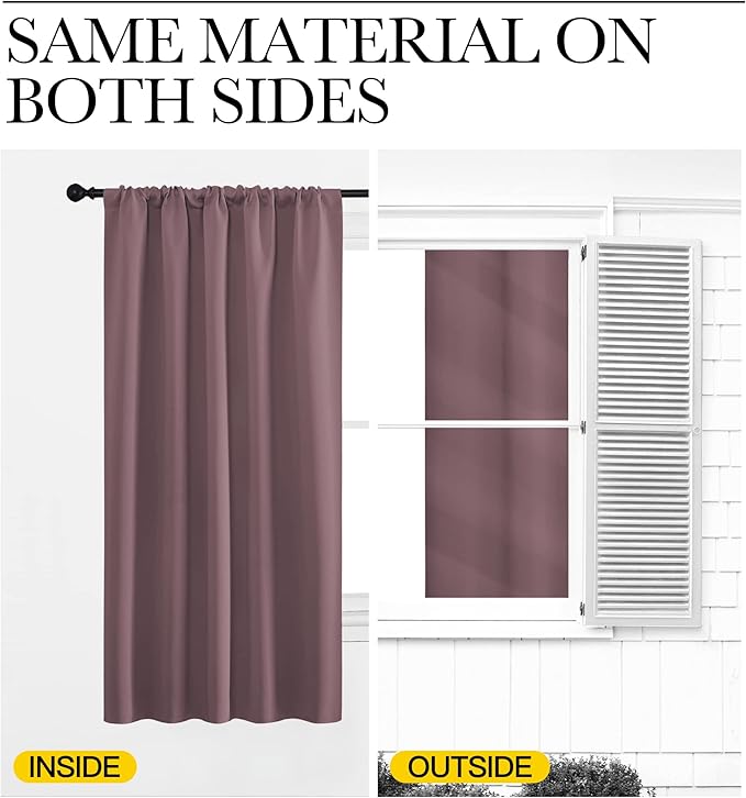 NICETOWN Blackout Curtains for Living Curtains, Window Treatment Thermal - Image 6
