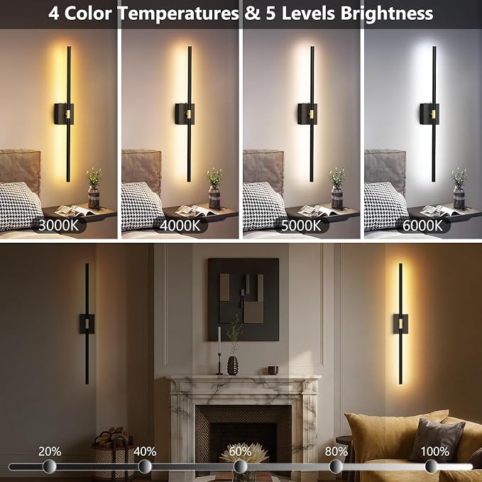 Rechargeable Wall Sconce Set of 2: 10000mAh Battery Operated Wall Sconce - Image 8