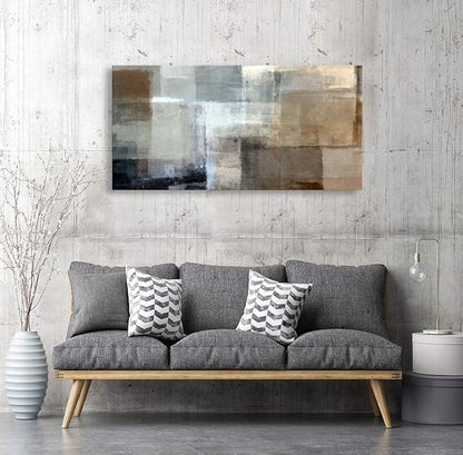 Baisuart Canvas Prints Abstract Wall Art Print Paintings Grey and Brown - Image 6
