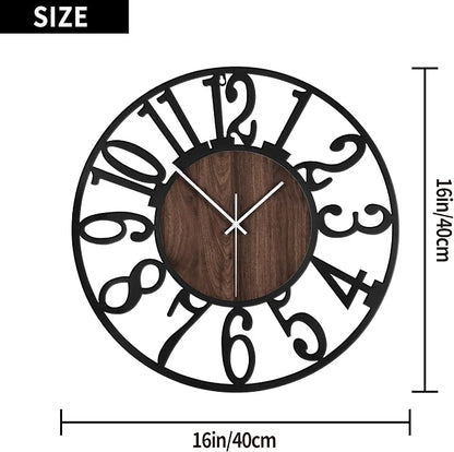 1st owned Wall Clock for Living Room -16" Silent Non Ticking, Battery Operated - Image 3