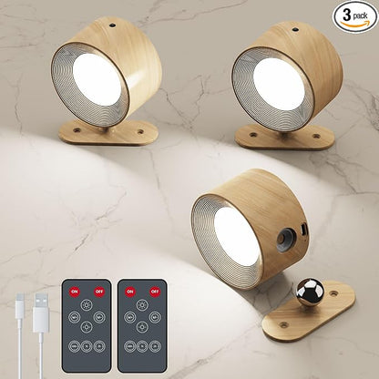 AKSDA 3Pack Battery Operated Wall Sconce, 3 Color Modes 3 Brightness Levels by AKSDA