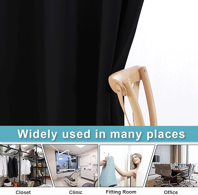 RYB HOME Privacy Curtain for Sliding Glass Door, Light Block Noise Reduce - Image 5