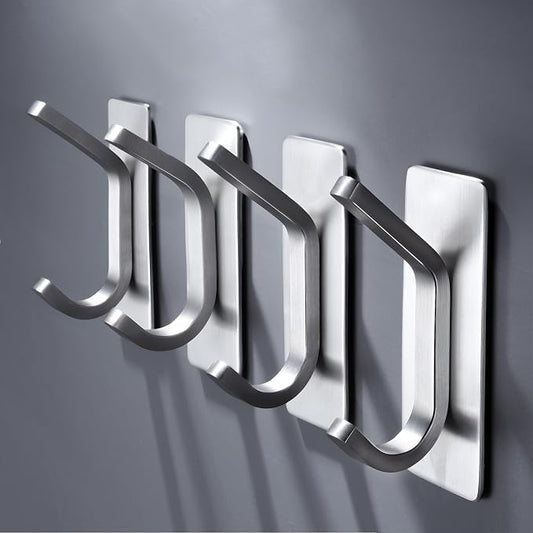 DELITON Adhesive Towel Hooks for Bathroom - Image 2