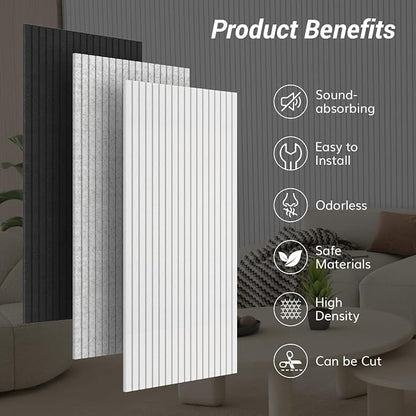 TONOR 8 Pack Large Acoustic Panels, 47.2" X 23.6" X 0.35" Acoustical Wall Panel - Image 6
