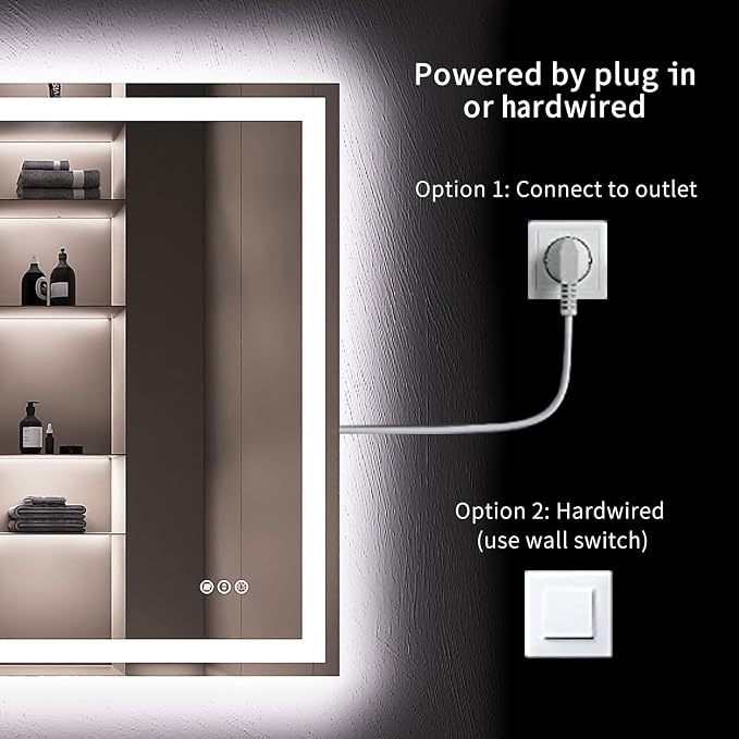 LOAAO 36X36 LED Bathroom Mirror - Image 7