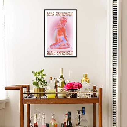 Spiritual Affirmation Art Poster Pink Woman Canvas Wall Art Aesthetic Pictures - Image 6