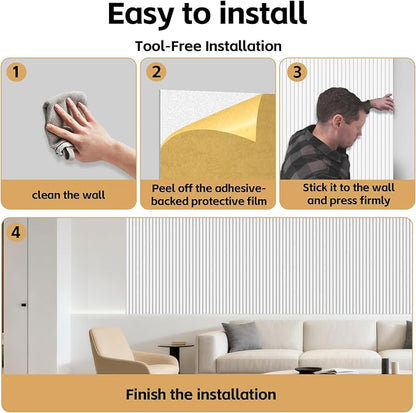 RITOLLO 12 Pack Acoustic Wall Panels, 47.2X23.6X0.4 inch Decorative - Image 7