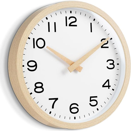 AKCISOT Wall Clock 12 Inch, Boho Office Wall Clocks Battery Operated Non Ticking - Image 2