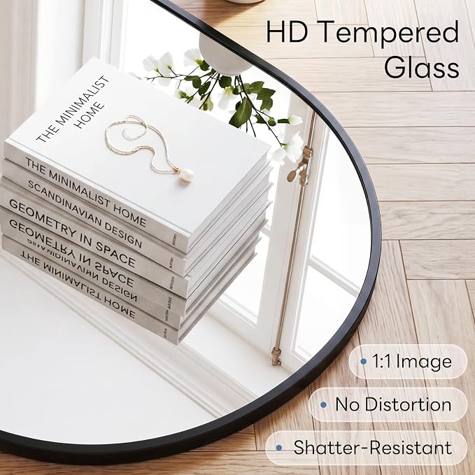 Sweetcrispy 24" x 36" Black Bathroom Mirror - Image 6