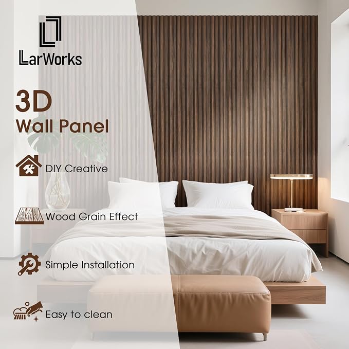 WPC Slat Wall Panels 8 Pack 96" x 6", Waterproof Fluted Wall Paneling, Accent - Image 2